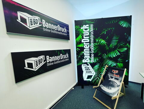 Spannrahmen und LED Messewand mit Samba Stoff Bespannung