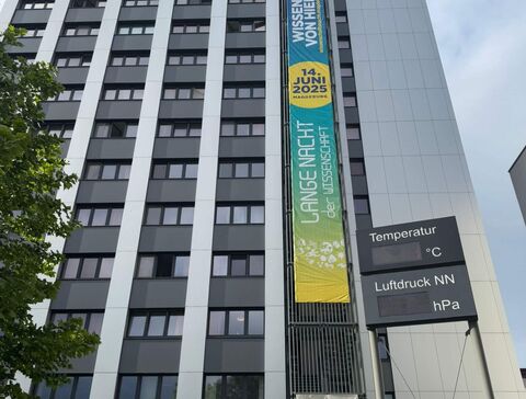 Großformat Mesh-Banner für Stadt Magdeburg