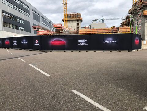 Großformat Banner für Porsche, Stuttgart